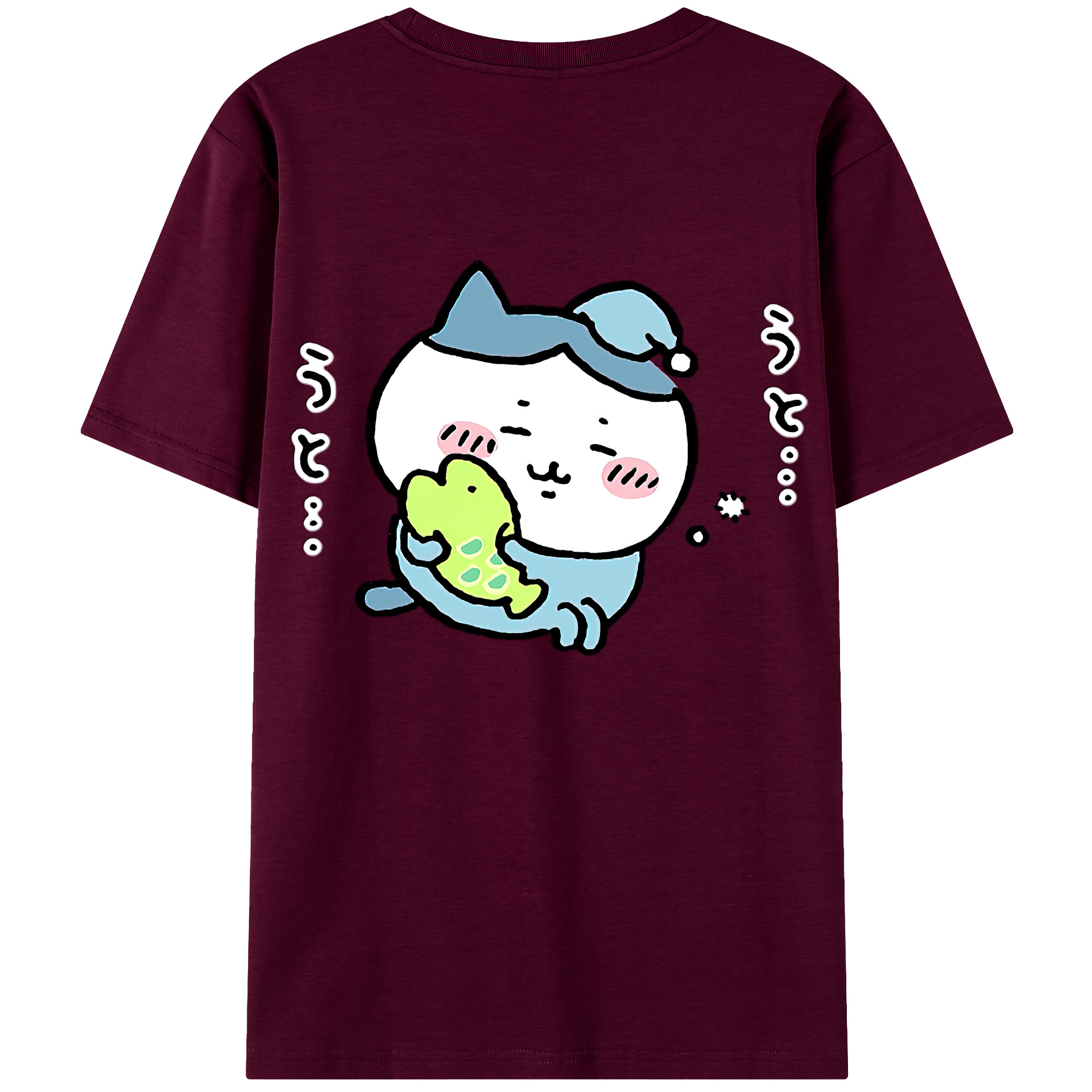 （画像用） ちいかわ ハチワレ Chii-kawa hachiware レディース半袖Tシャツ(バックプリント)
